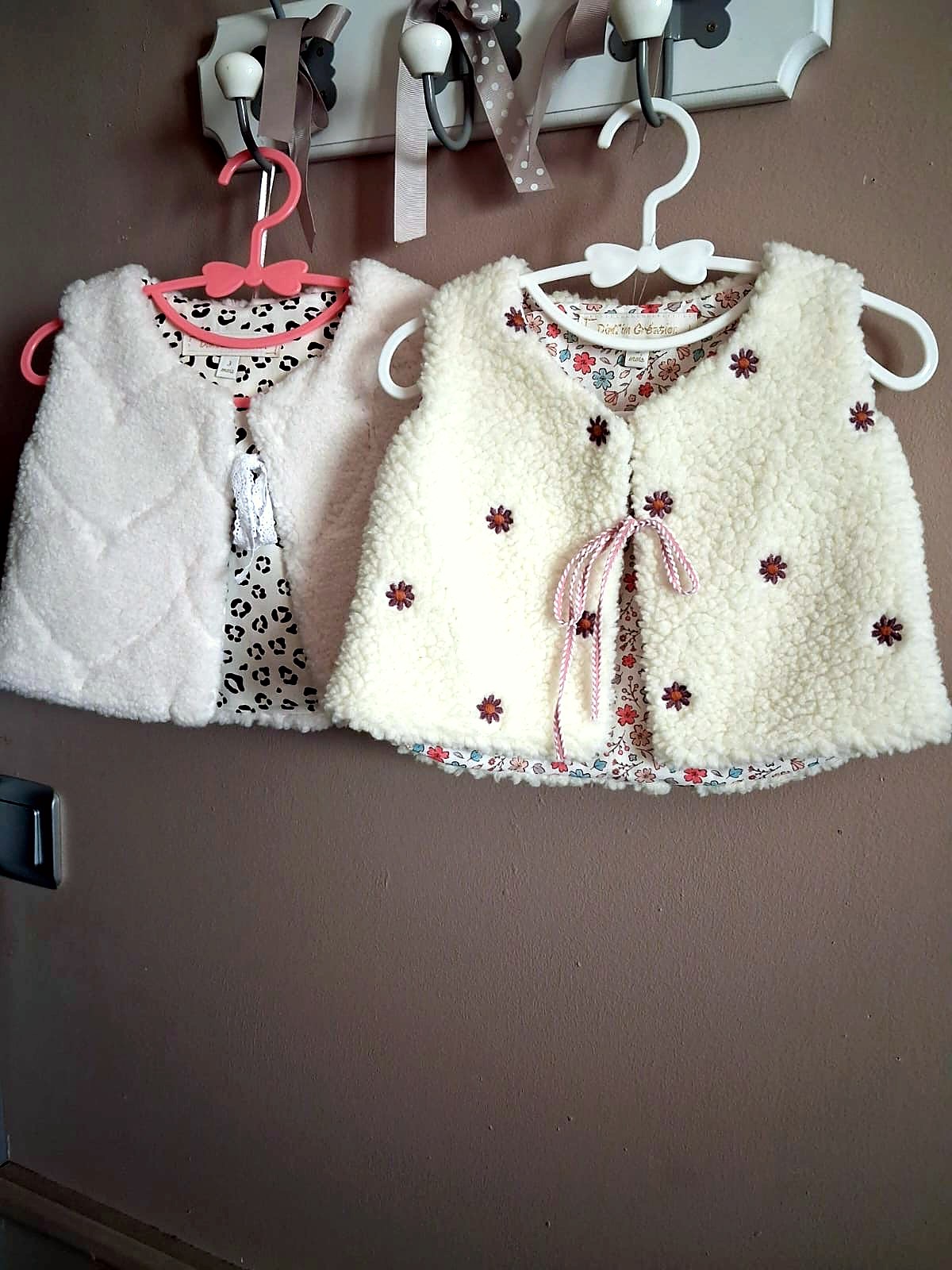 Gilets Peluche Fleuris